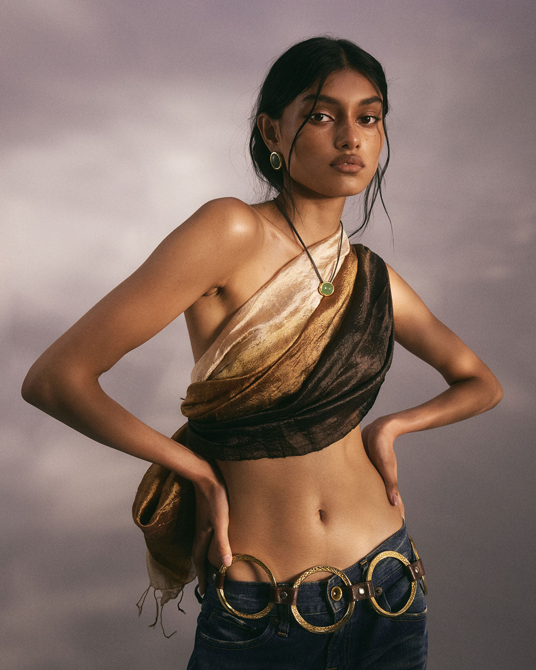 Luv Aj - Sunset Stone Cord Necklace- Green -