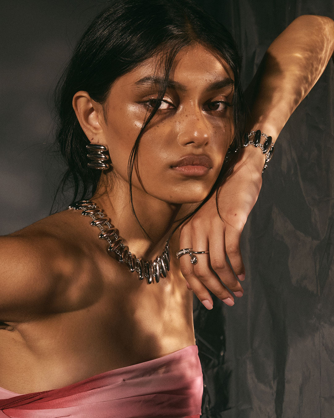 Luv Aj - The Milan Bead Stud Necklace -