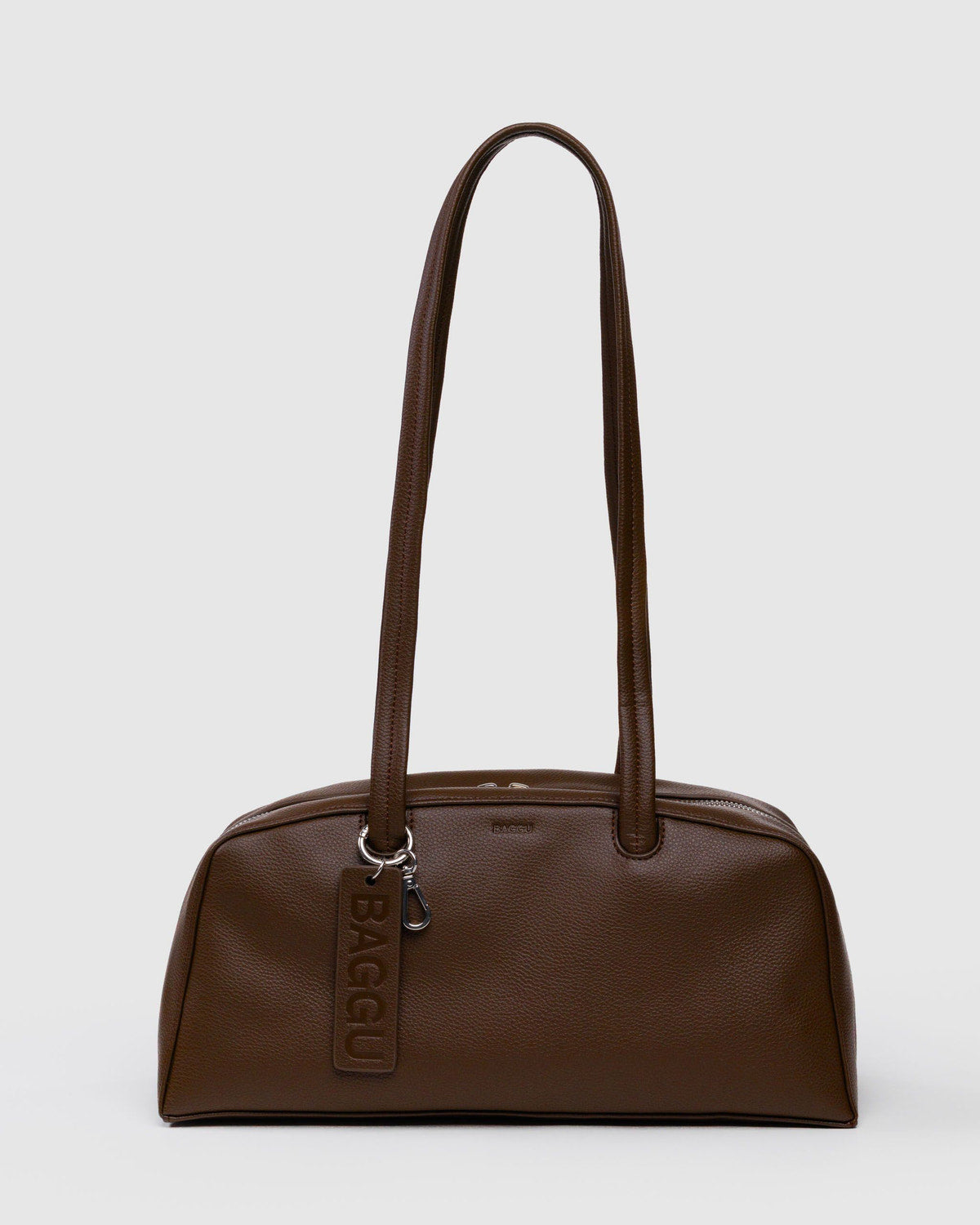 Baggu - Recycled Leather Bowler Bag - Brown -