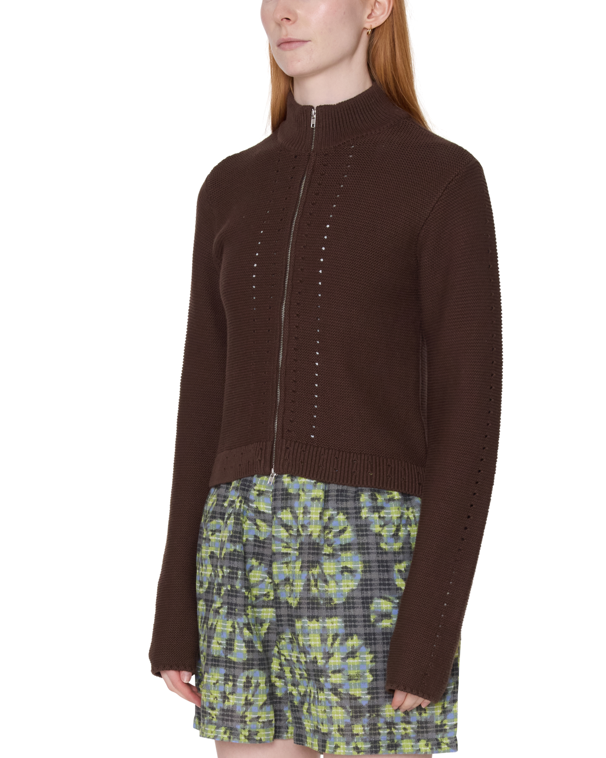 Obey - Meredith Mock Zip Sweater - Chocolate -