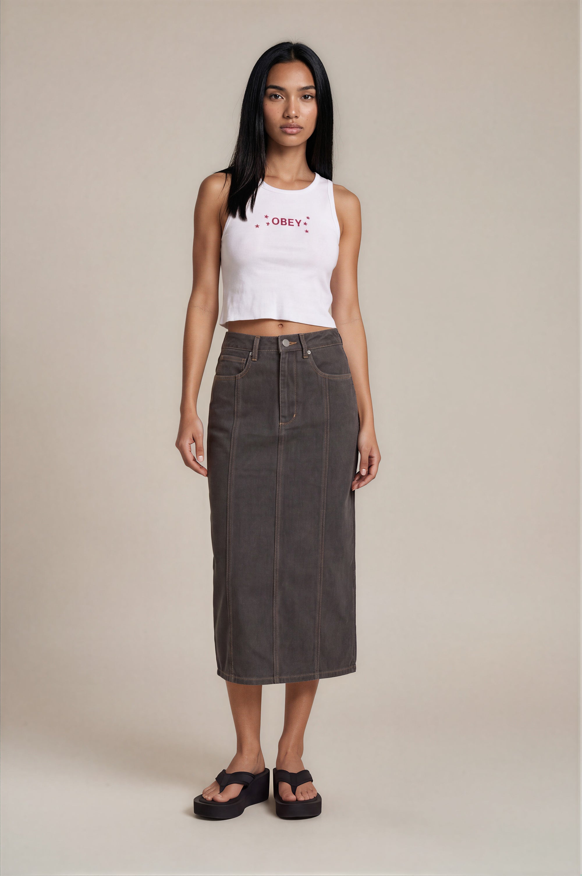 Obey - Faye Panel Skirt -