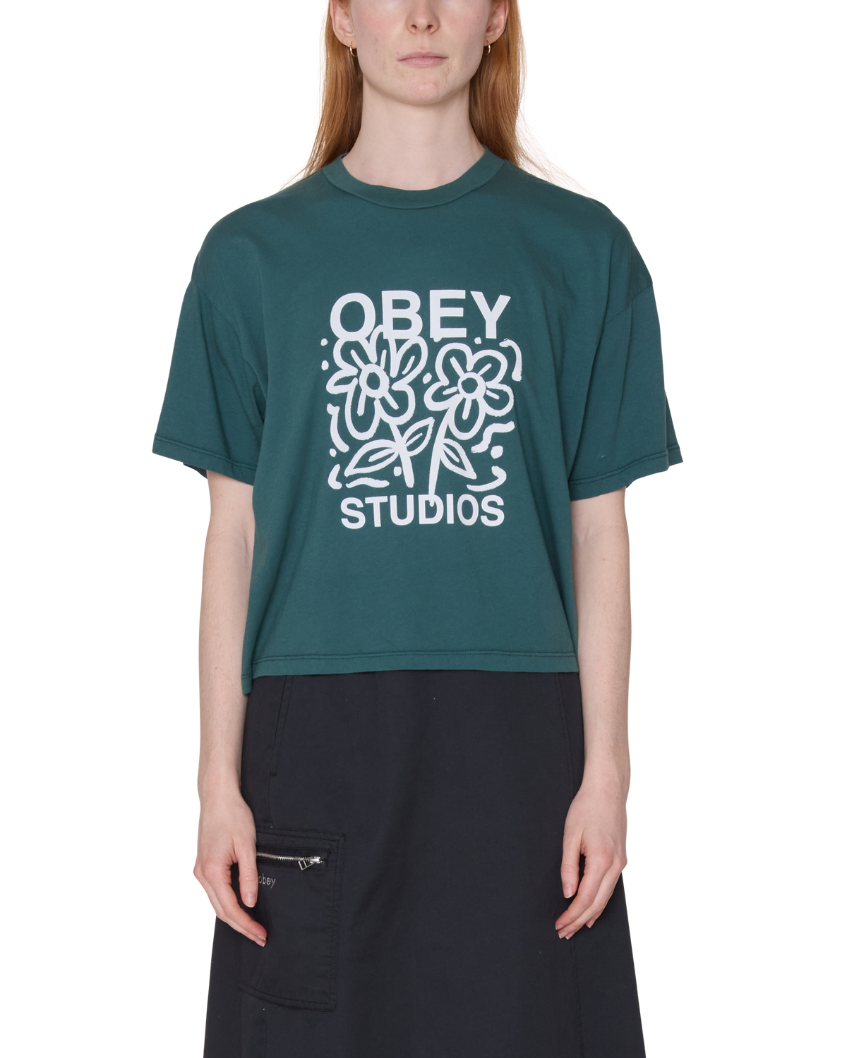 Obey - Obey Flower Dance T-Shirt - Jasper Green -