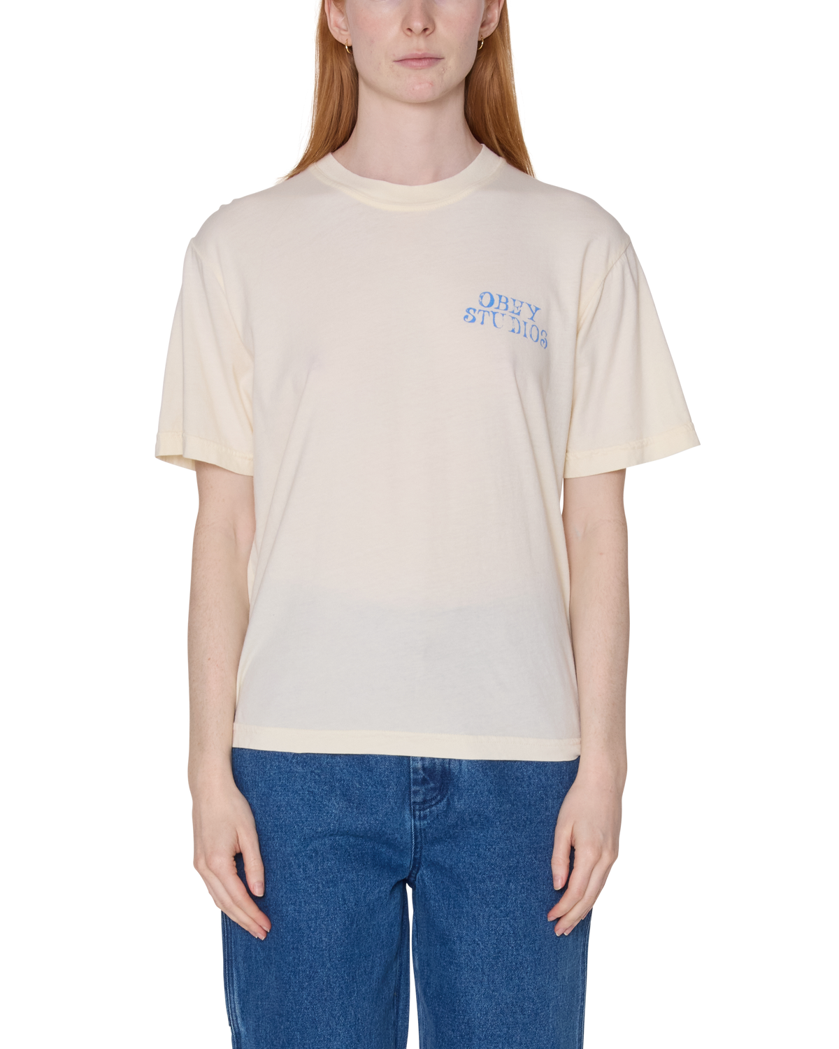 Obey - Obey Studio Stamp T-Shirt - Unbleached -
