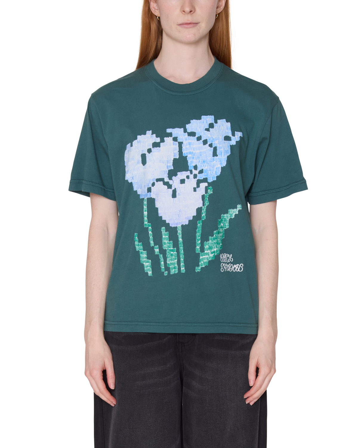Obey - Obey Tulip Scribble T-Shirt - Jasper Green -