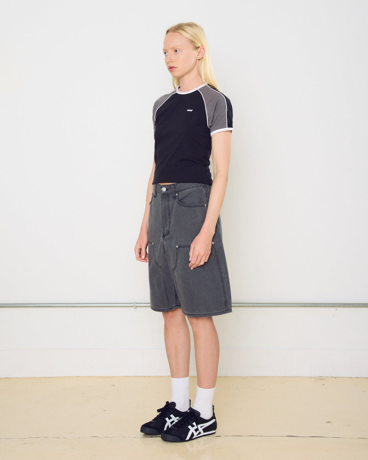 Obey - Shift Panel Short - Charcoal Faded Wash -