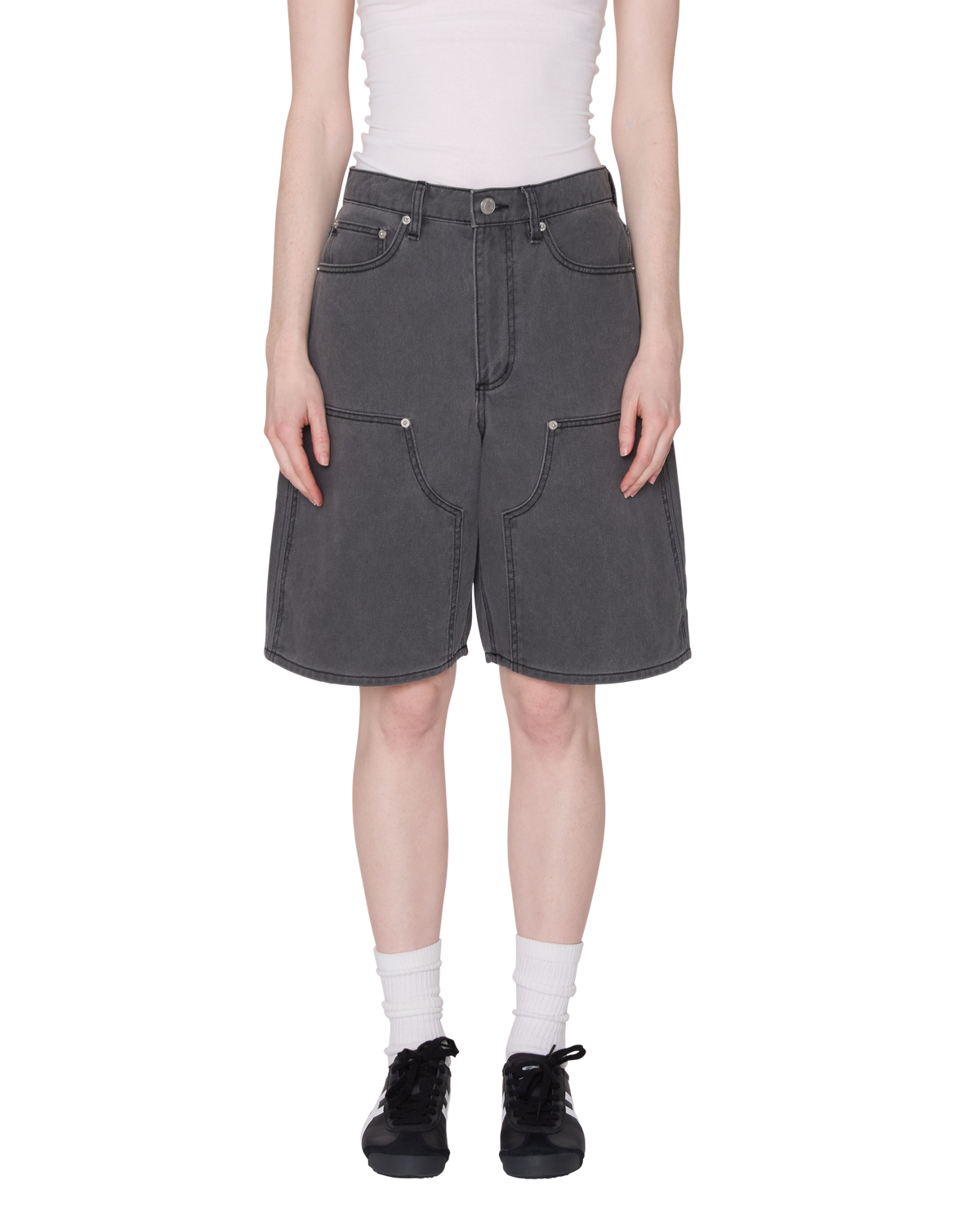 Obey - Shift Panel Short - Charcoal Faded Wash -