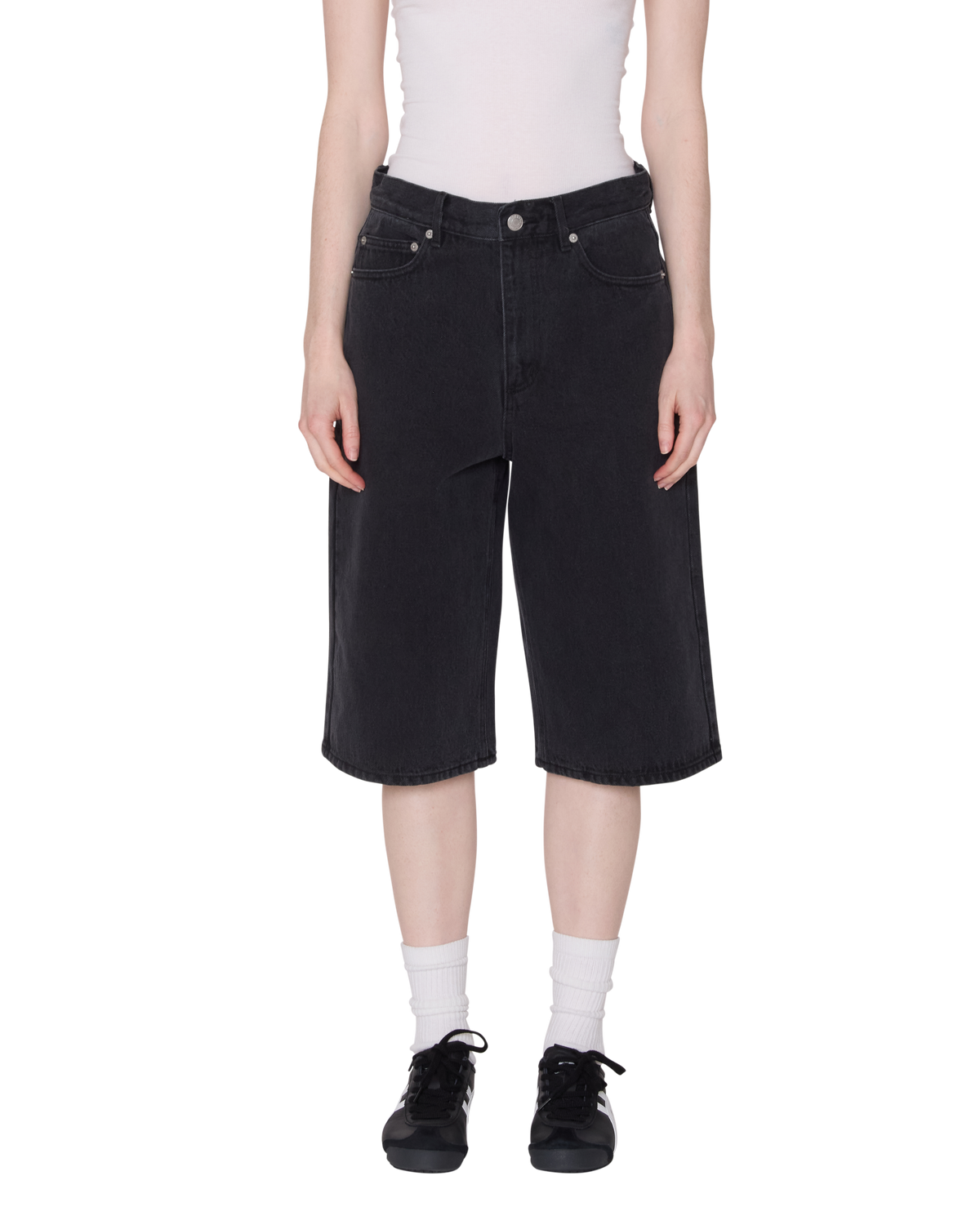 Obey - Karina Long Denim Short - Washed Black -