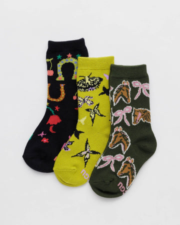 Kids Crew Sock Set of 3 - Jessica Williams - offe market