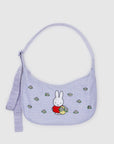 Baggu - Medium Nylon Crescent Bag - Embroidered Miffy -