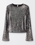 & Other Stories - Sonny Sequin Top - Grey -