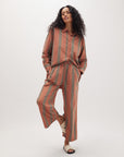 Richer Poorer - Venice Drawstring Pant - Russet Sage Stripe - RUSSET SAGE STRIPE
