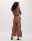 Richer Poorer - Venice Drawstring Pant - Russet Sage Stripe -