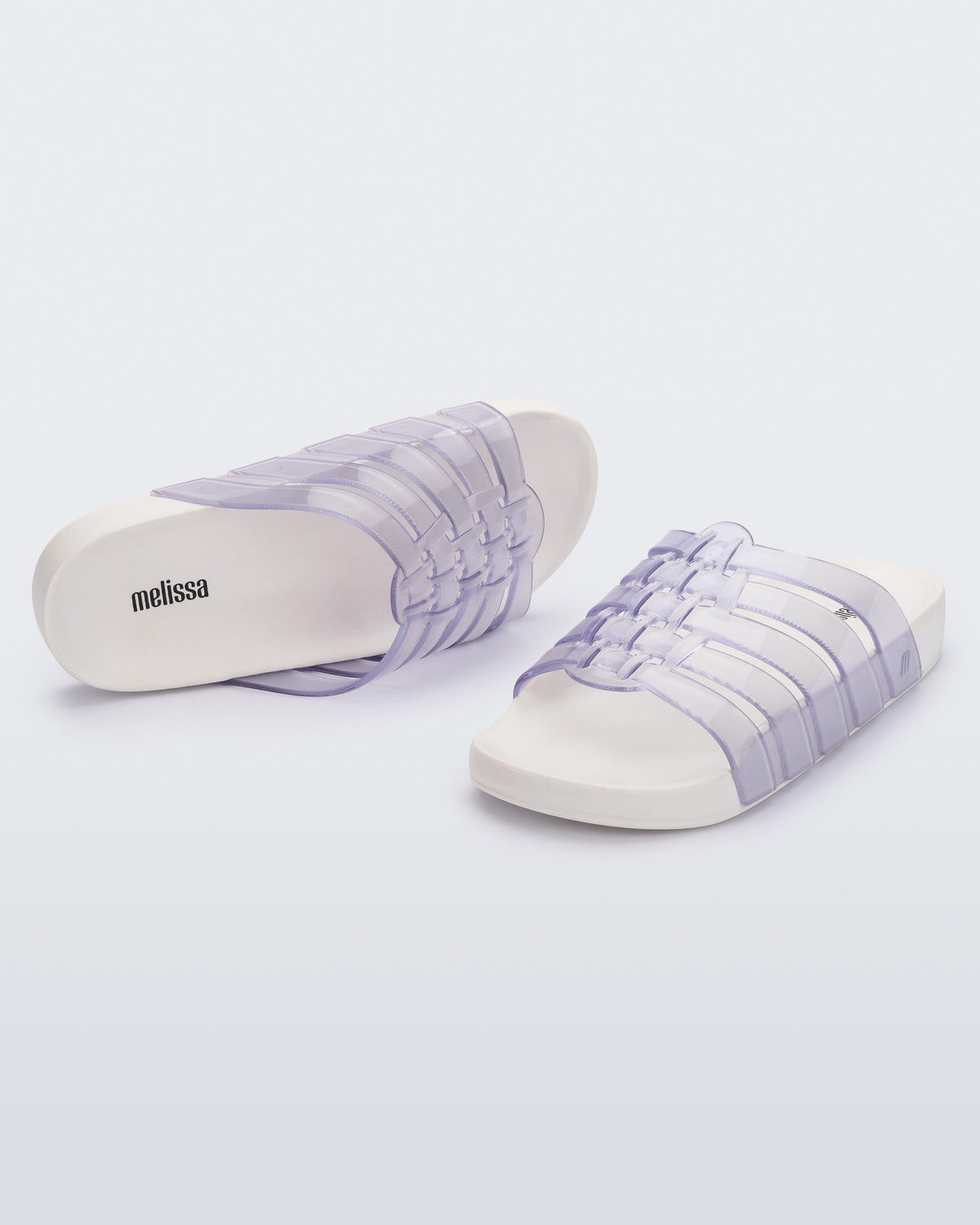 Melissa - Possession Jelly Fisherman Sandal Slide - Transparent White -