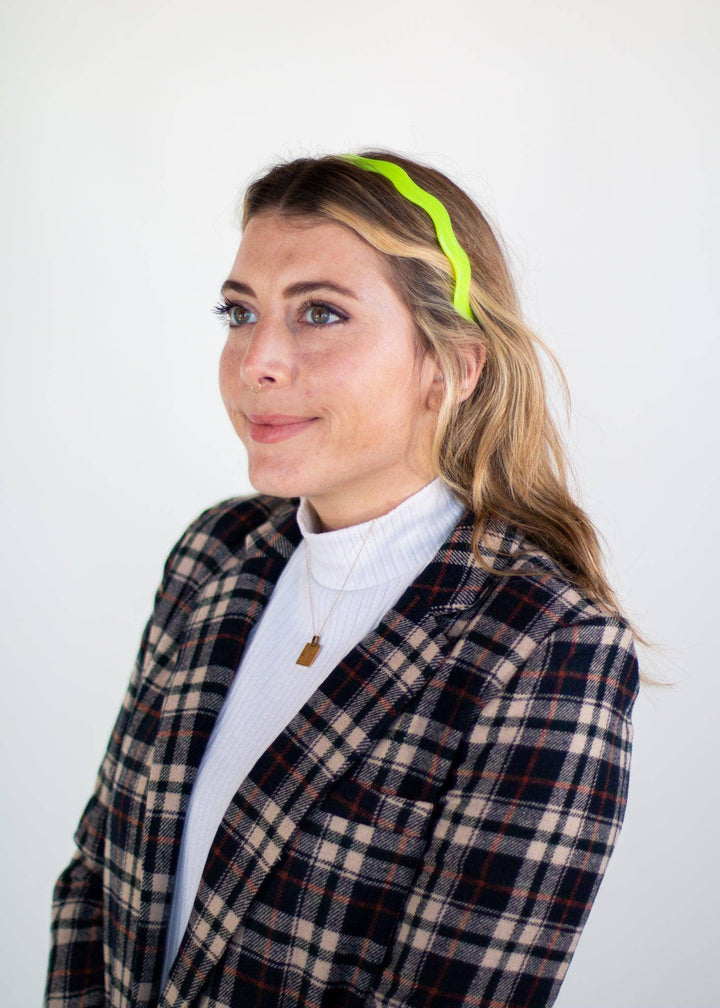 Wavy Headband - Neon Yellow - offe market