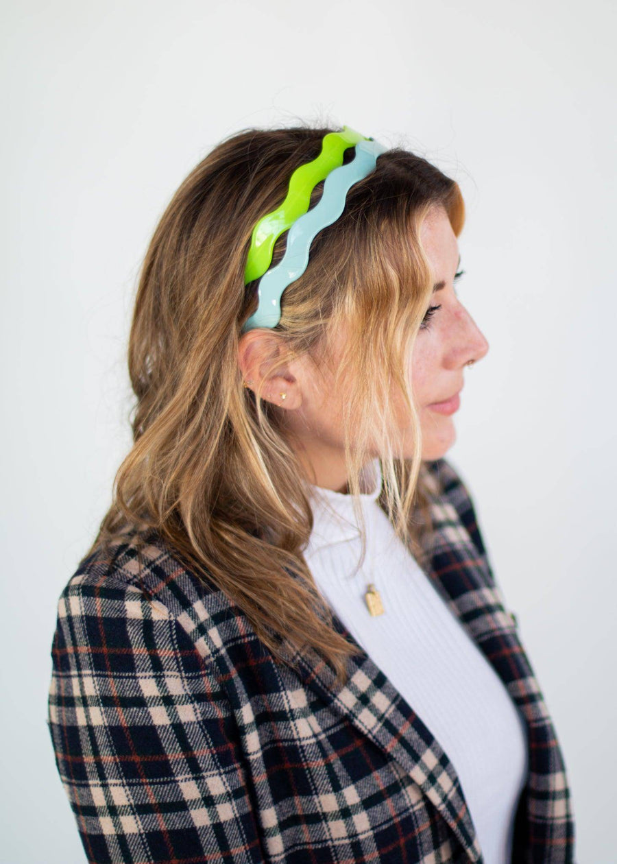 Wavy Headband - Neon Yellow - offe market