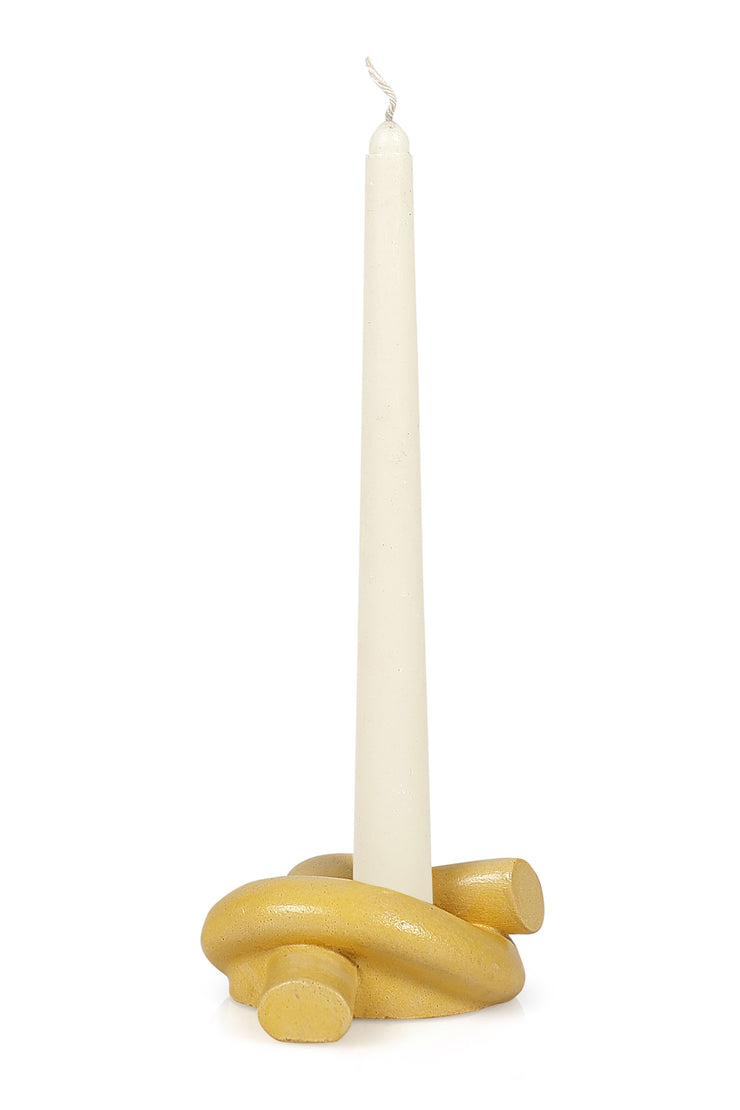 Casa Amarosa - Knot Candle Holder - Yellow -