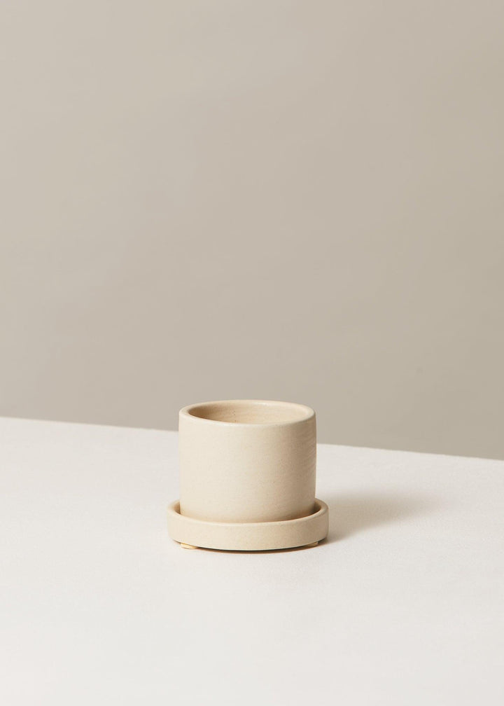 Mini Hyde Planter with Saucer - Cream - offe market
