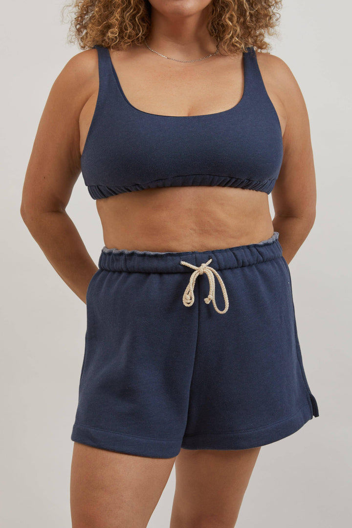 Eco-Fleece Roll Short - Midnight - offe market