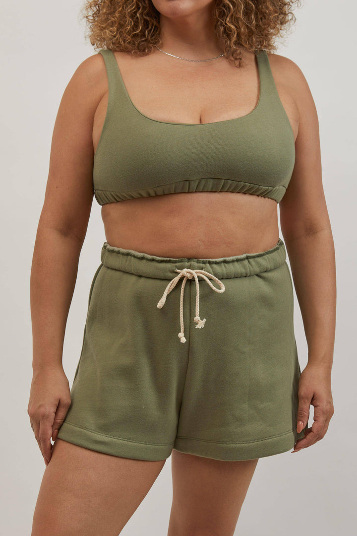Eco-Fleece Roll Short - Sage - offe market