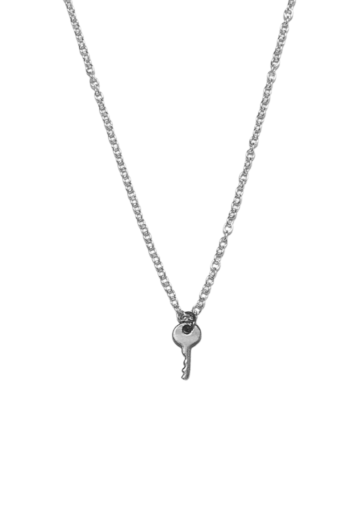 Key Charm Necklace - Silver - offe market