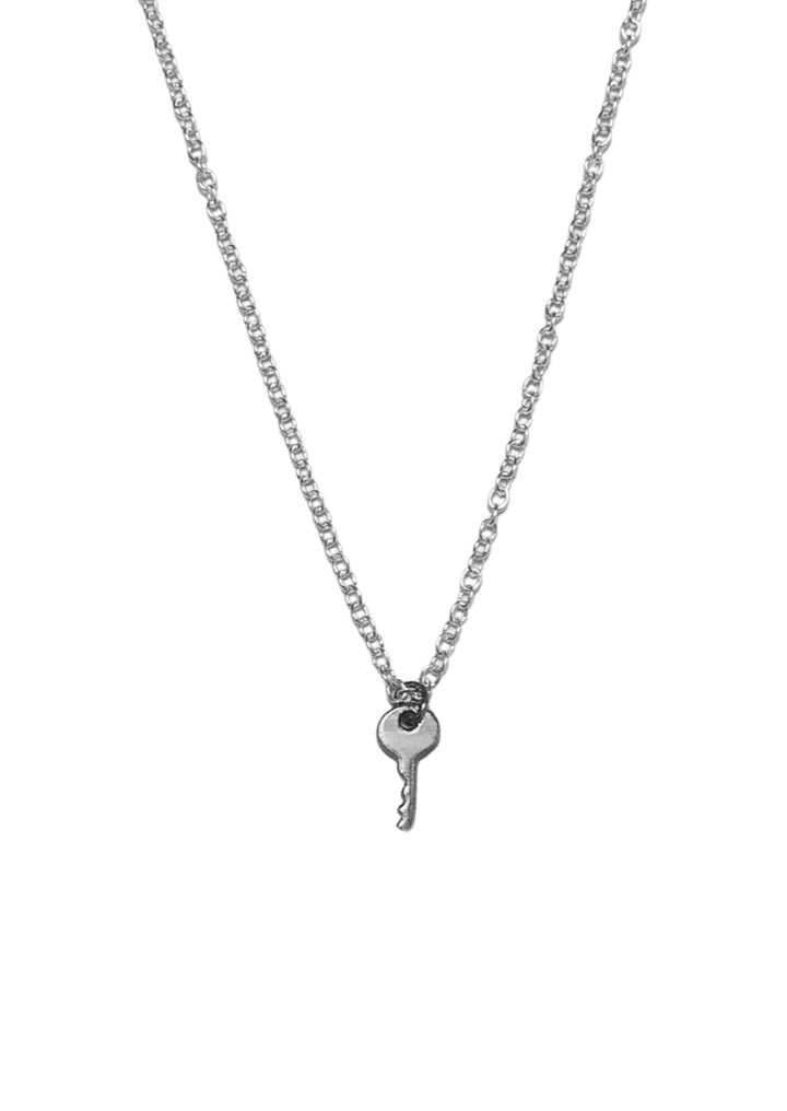 Key Charm Necklace - Silver - offe market