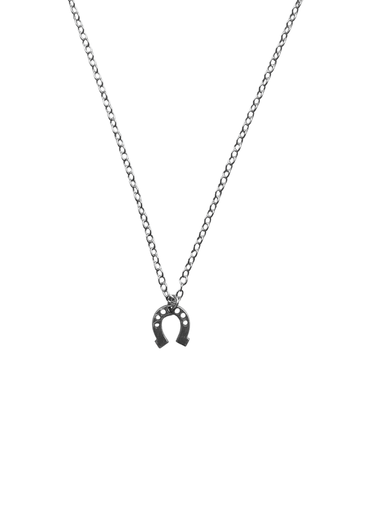 Horseshoe Charm Necklace - Silver - offe market