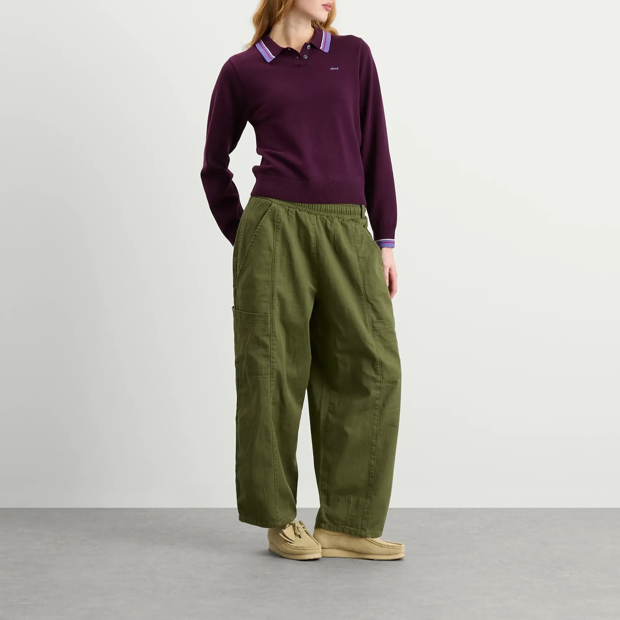 Obey - Goalie Polo Sweater - Beet -