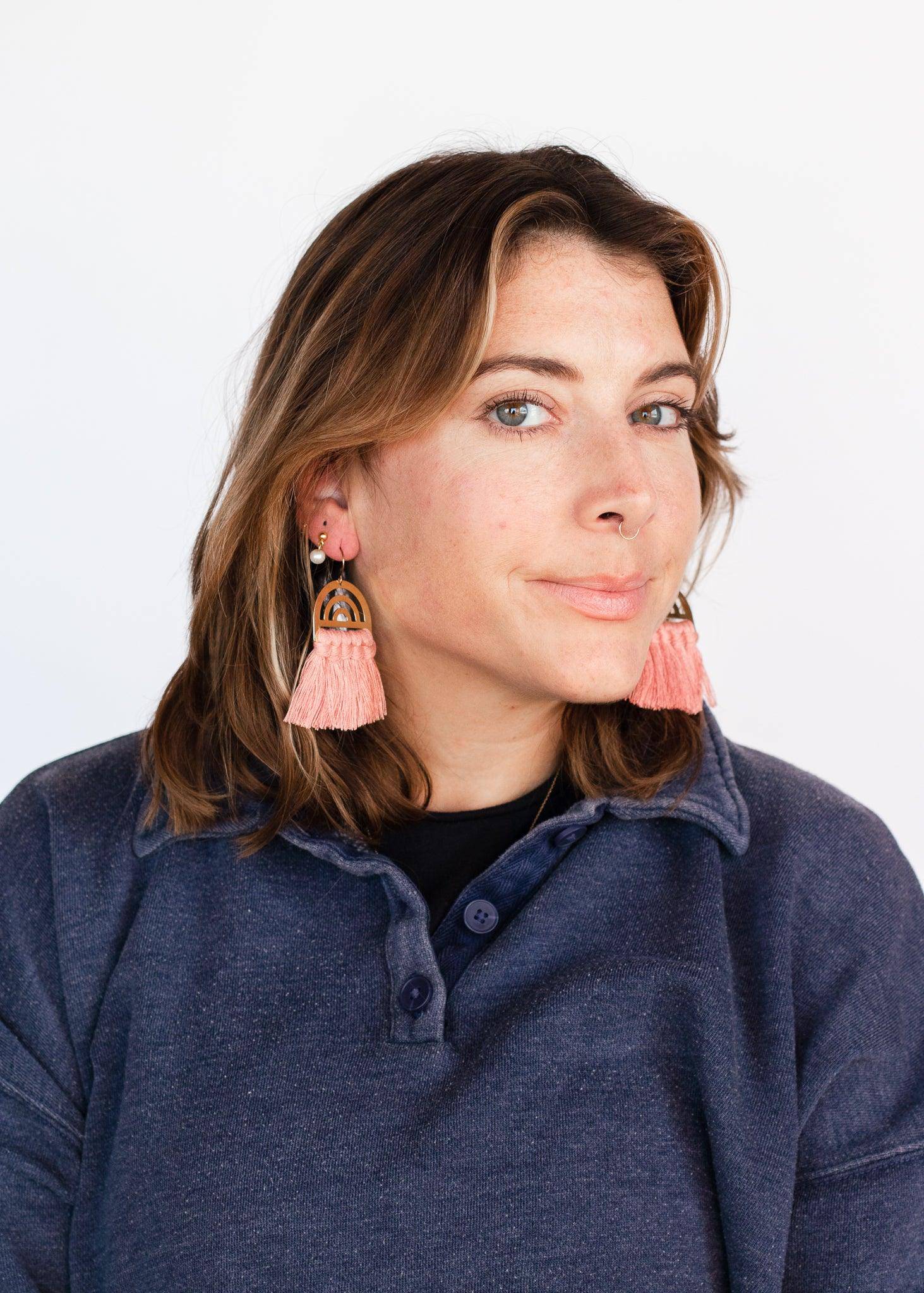 Roads Earrings - Mauve - offe market