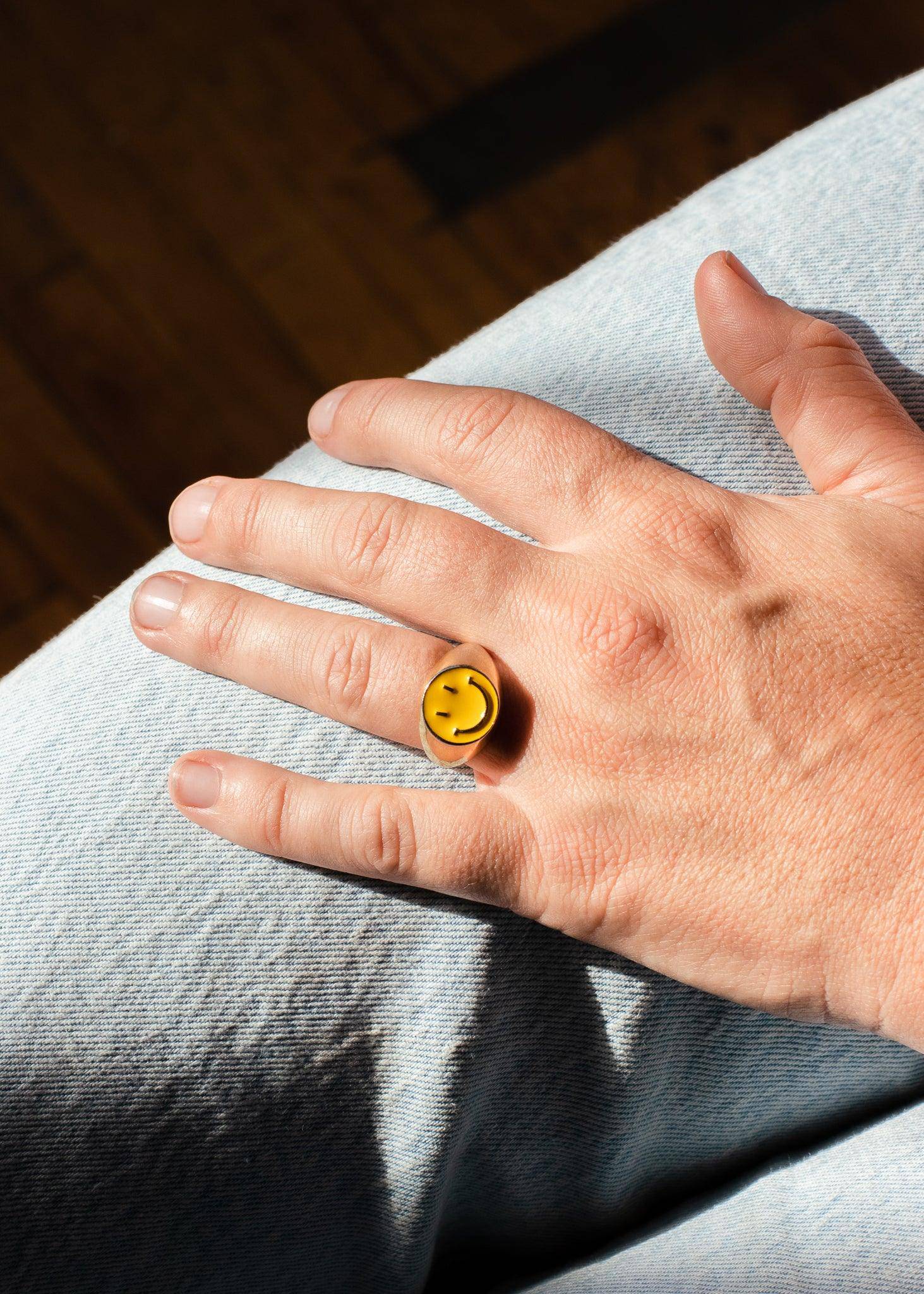 Happy Ring - Yellow Enamel - offe market