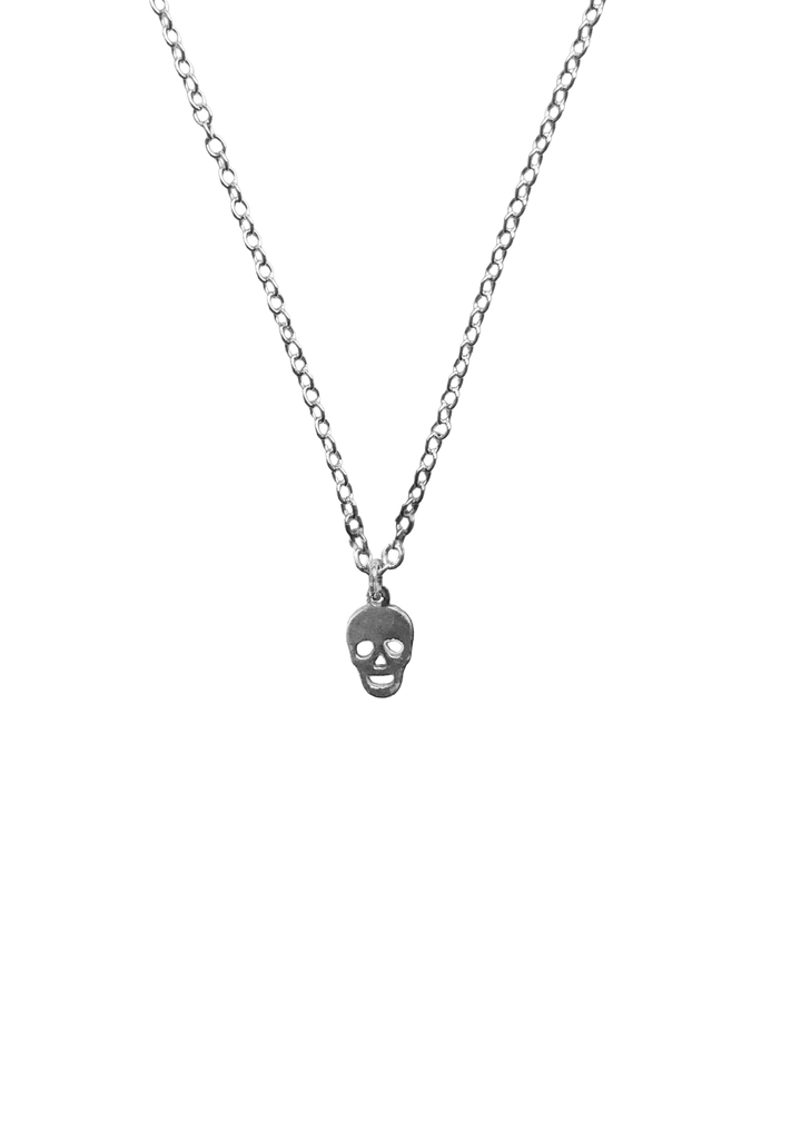 Skull Charm Necklace - Silver - offe market
