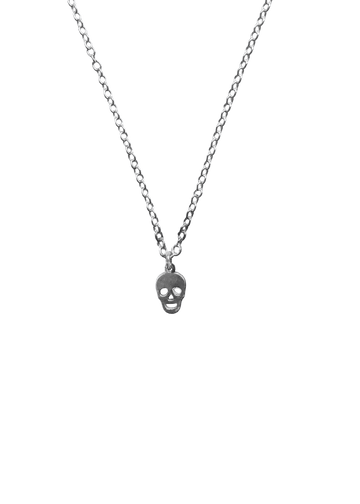 Skull Charm Necklace - Silver - offe market