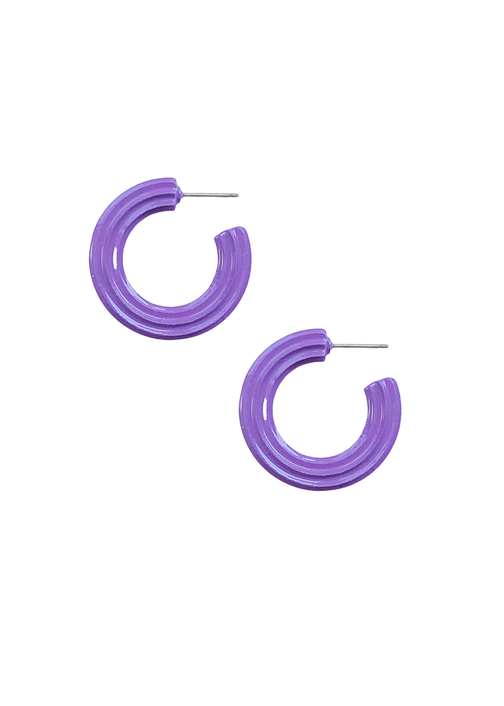 Zoe Hoops Large - Imperfect Lavender - offe market