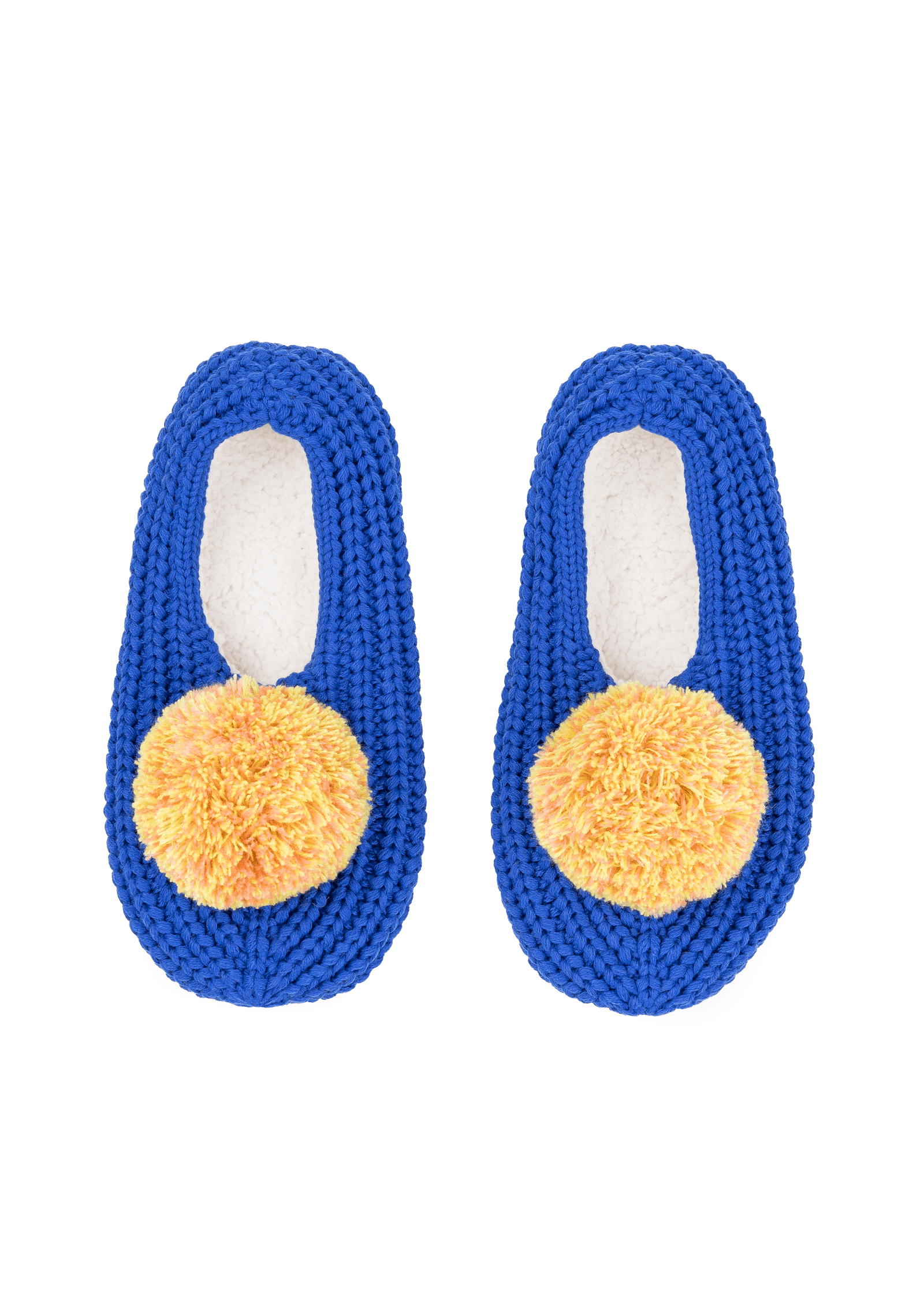 Pommed Rib Slippers - Cobalt - offe market