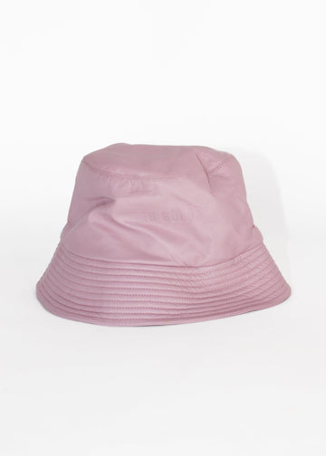Leather Bucket Hat - Lavender - offe market