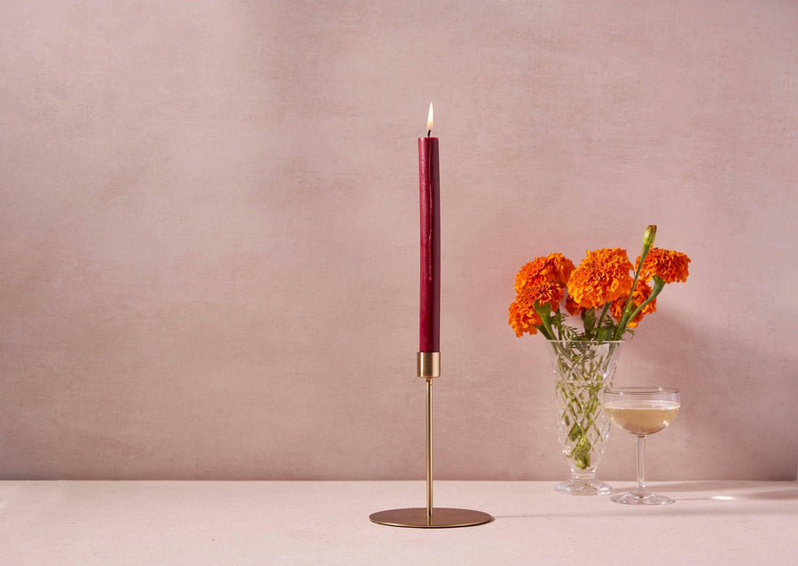 Large Minimal Gold Taper Holder - offe market