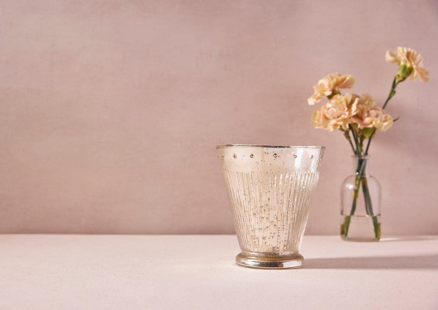 Mercury Glass Tapered Vase - offe market