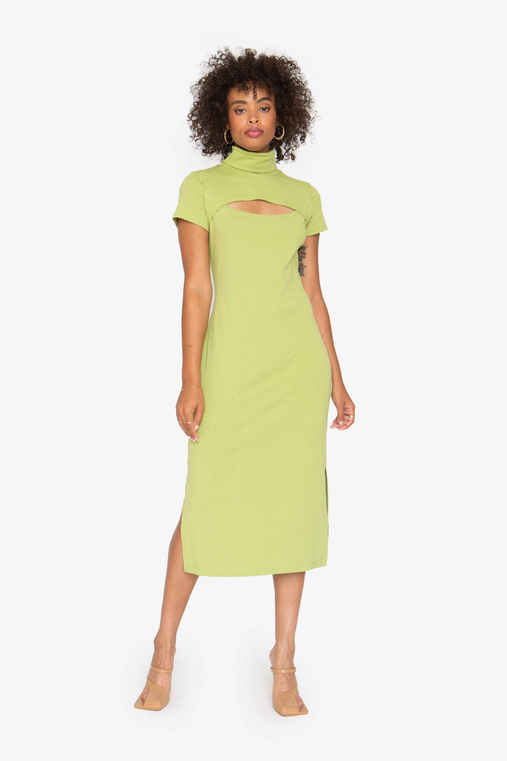 Celeste Midi Dress - Basil - offe market