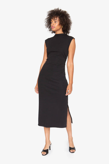 Reina Midi Dress - Black - offe market