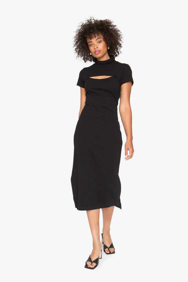 Celeste Midi Dress - Black - offe market