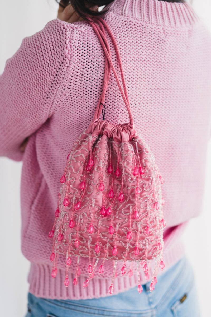 Pouch Fade Beaded - Blush - offe market