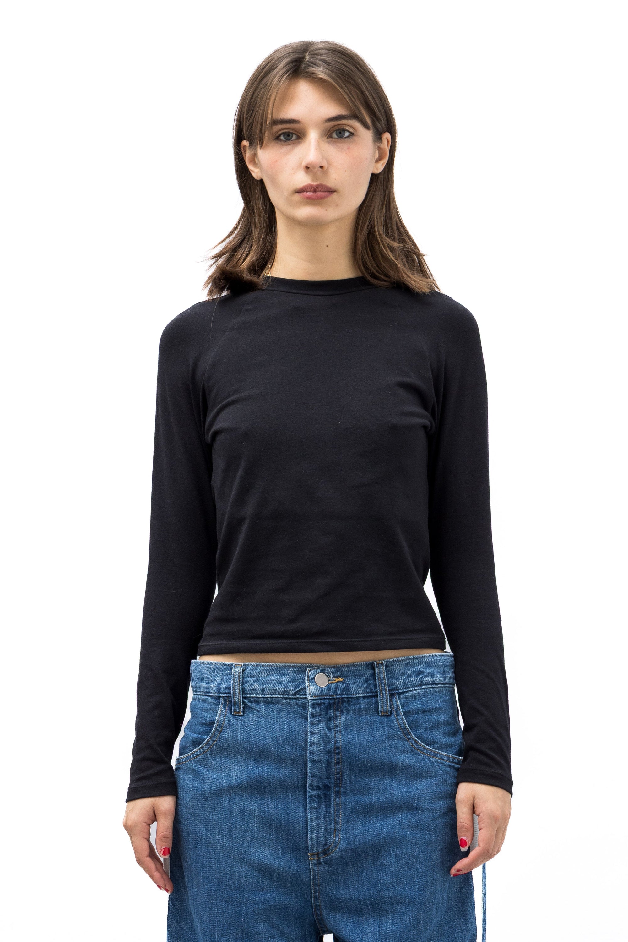 Toit Volant - Raglan Open Back Top - Black - XS