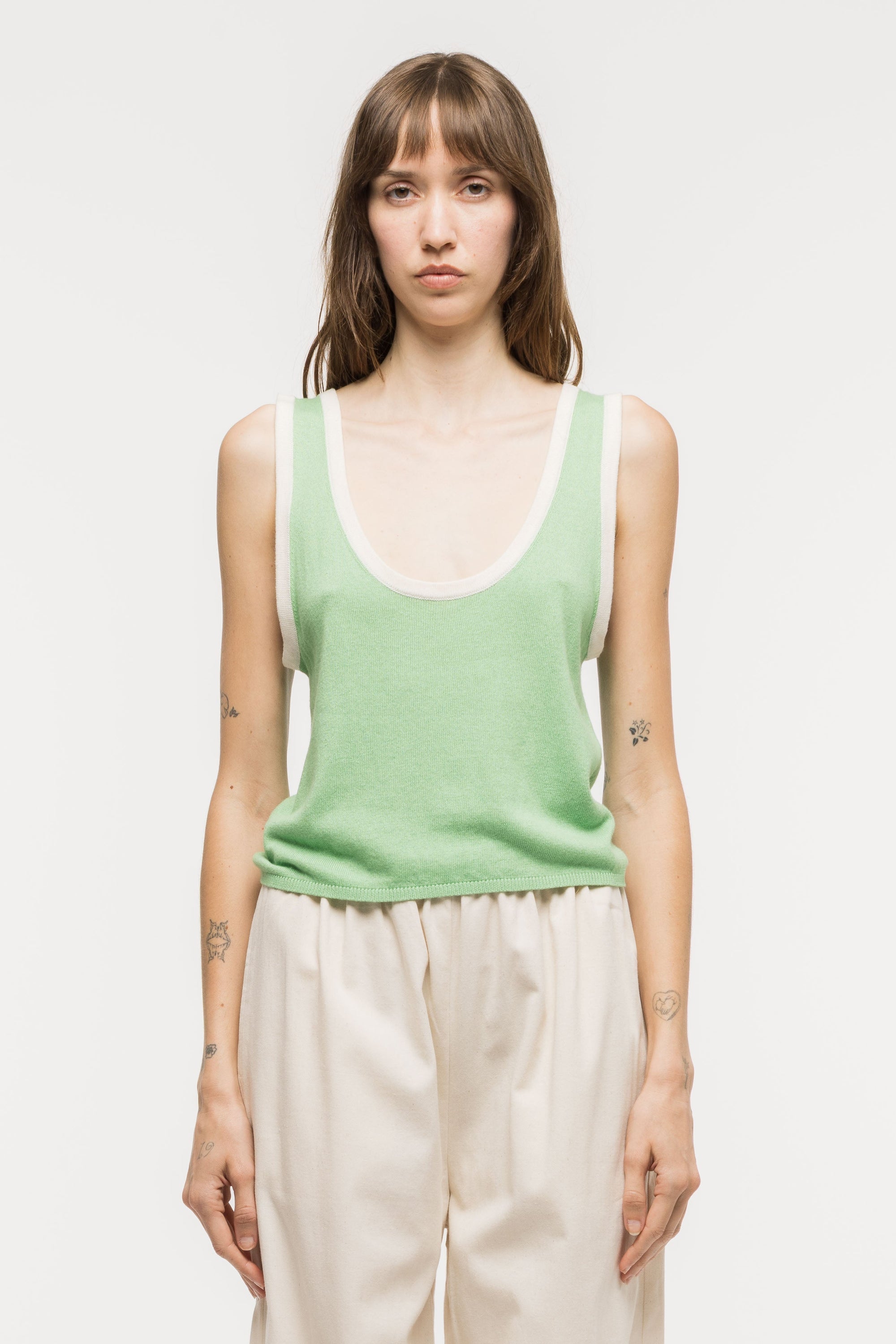 Toit Volant - Kaya Knit Tank Top - Sage -