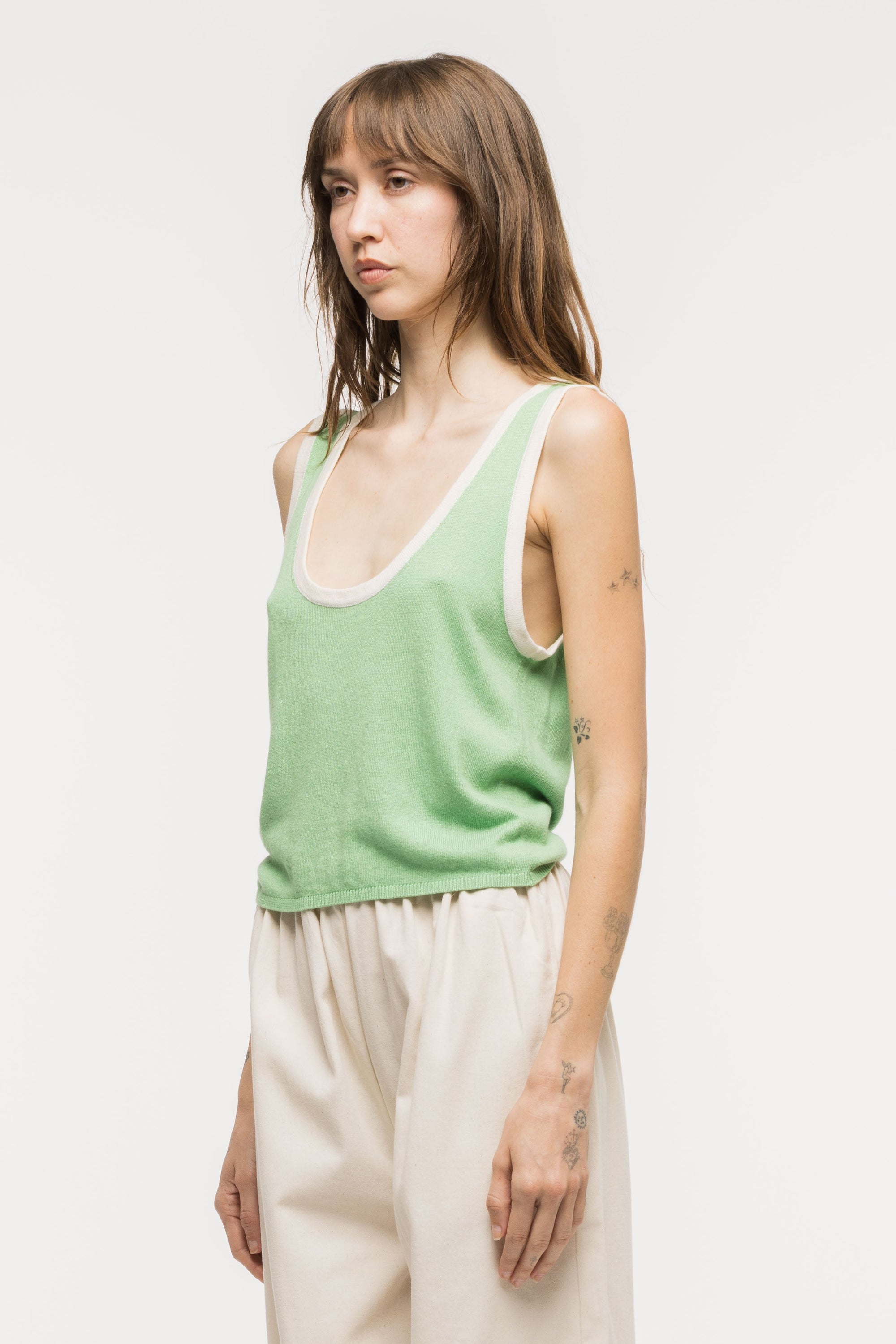 Toit Volant - Kaya Knit Tank Top - Sage -