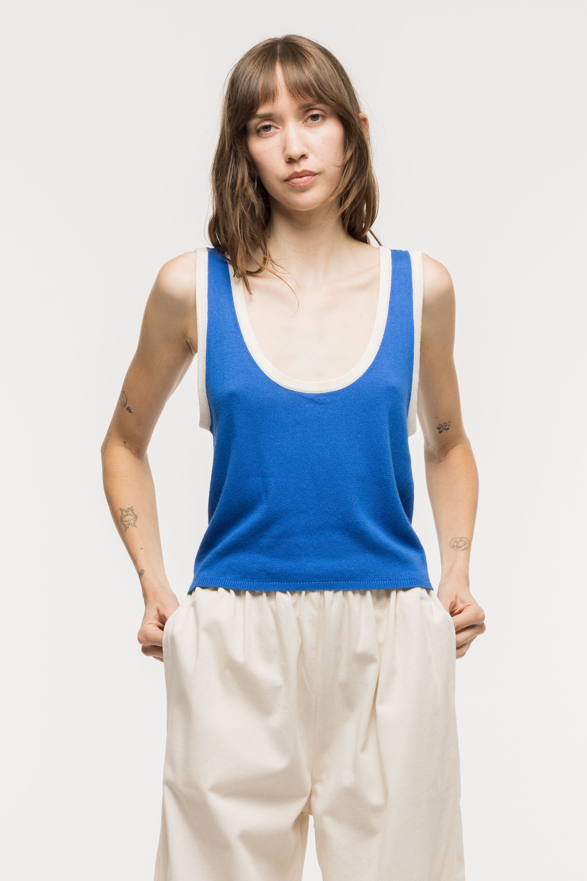 Toit Volant - Kaya Knit Tank Top - Cobalt -
