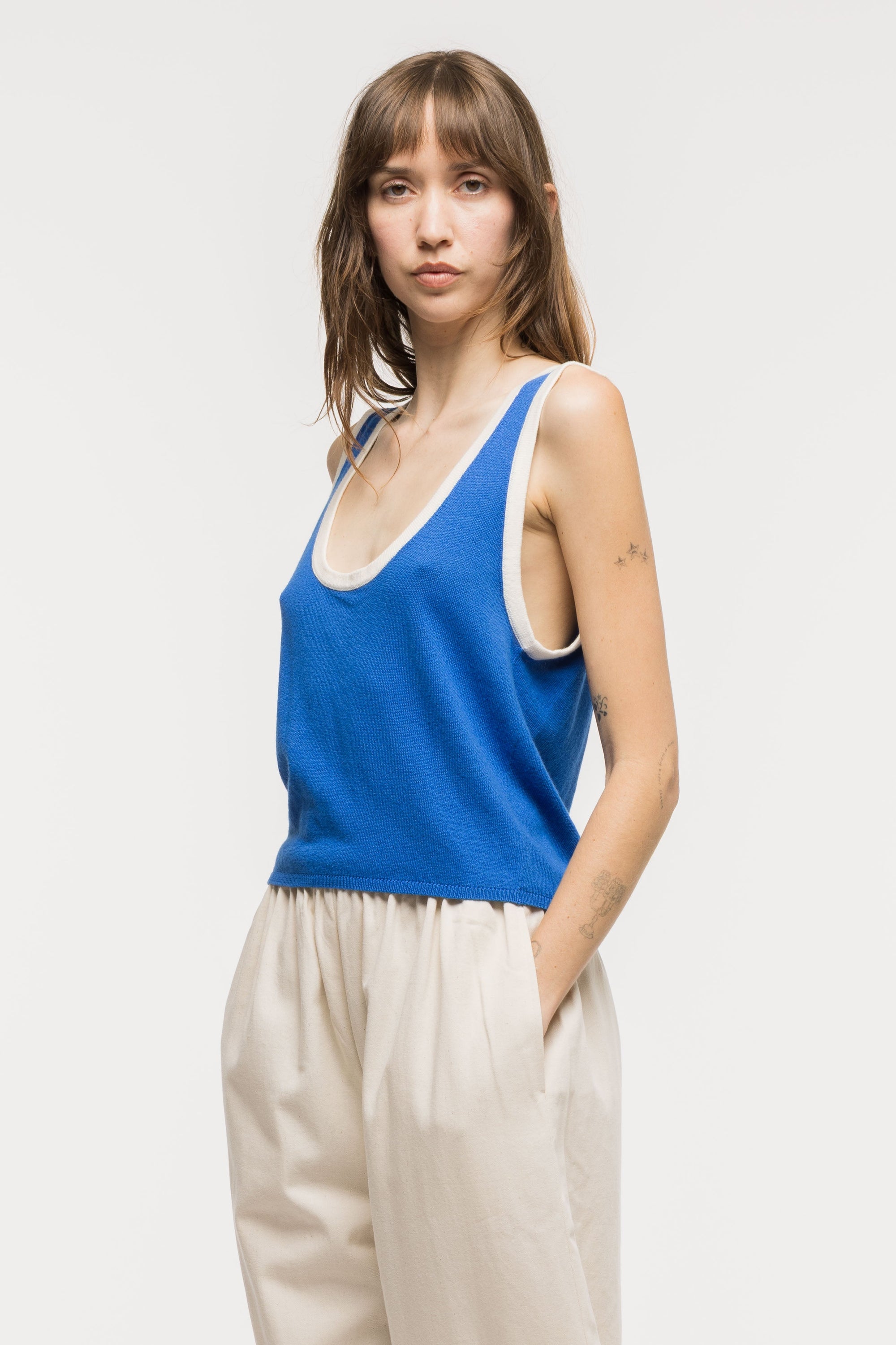 Toit Volant - Kaya Knit Tank Top - Cobalt -