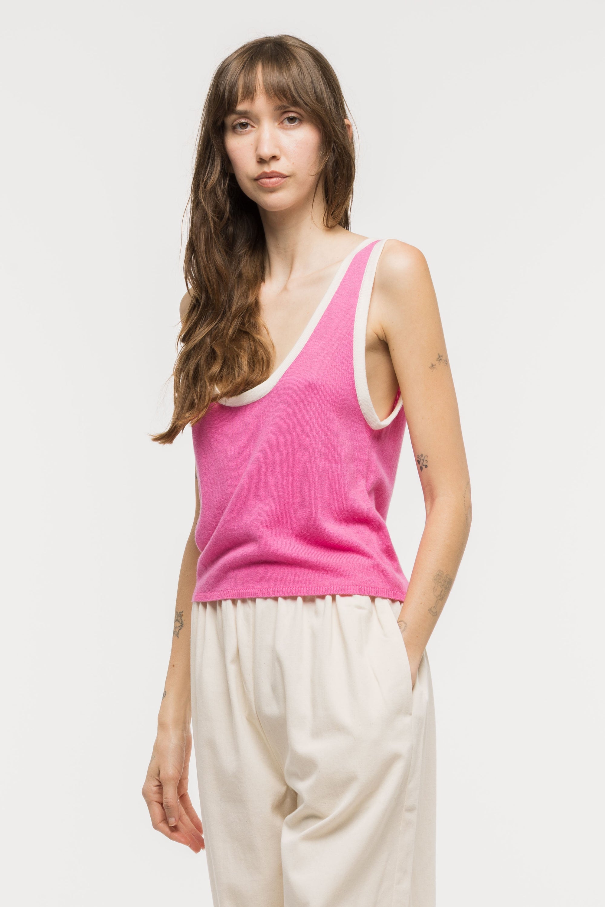 Toit Volant - Kaya Knit Tank Top - Fuchsia -