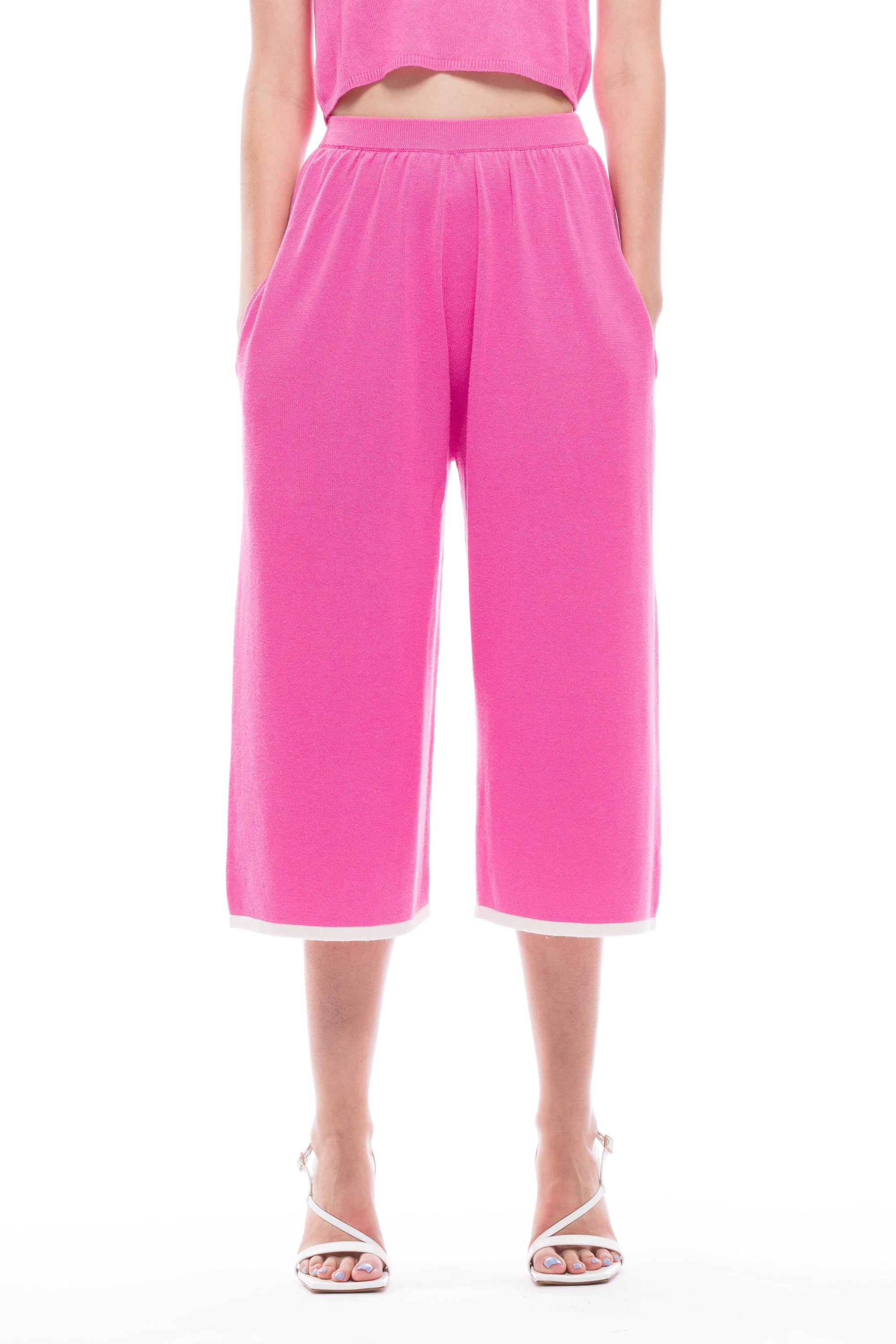 Toit Volant - Kira Knit Long Shorts - Fuchsia -