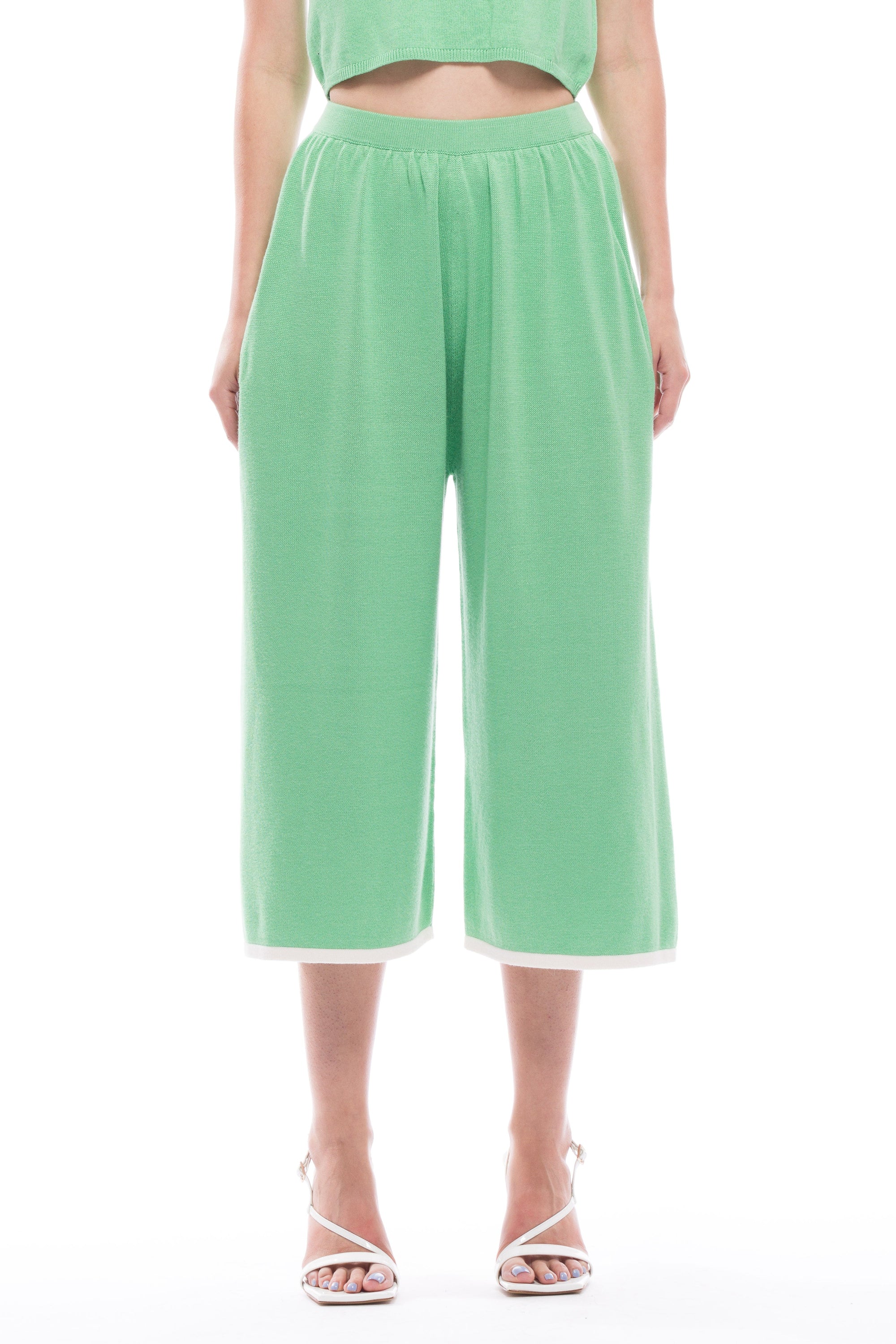Toit Volant - Kira Knit Long Shorts - Sage -