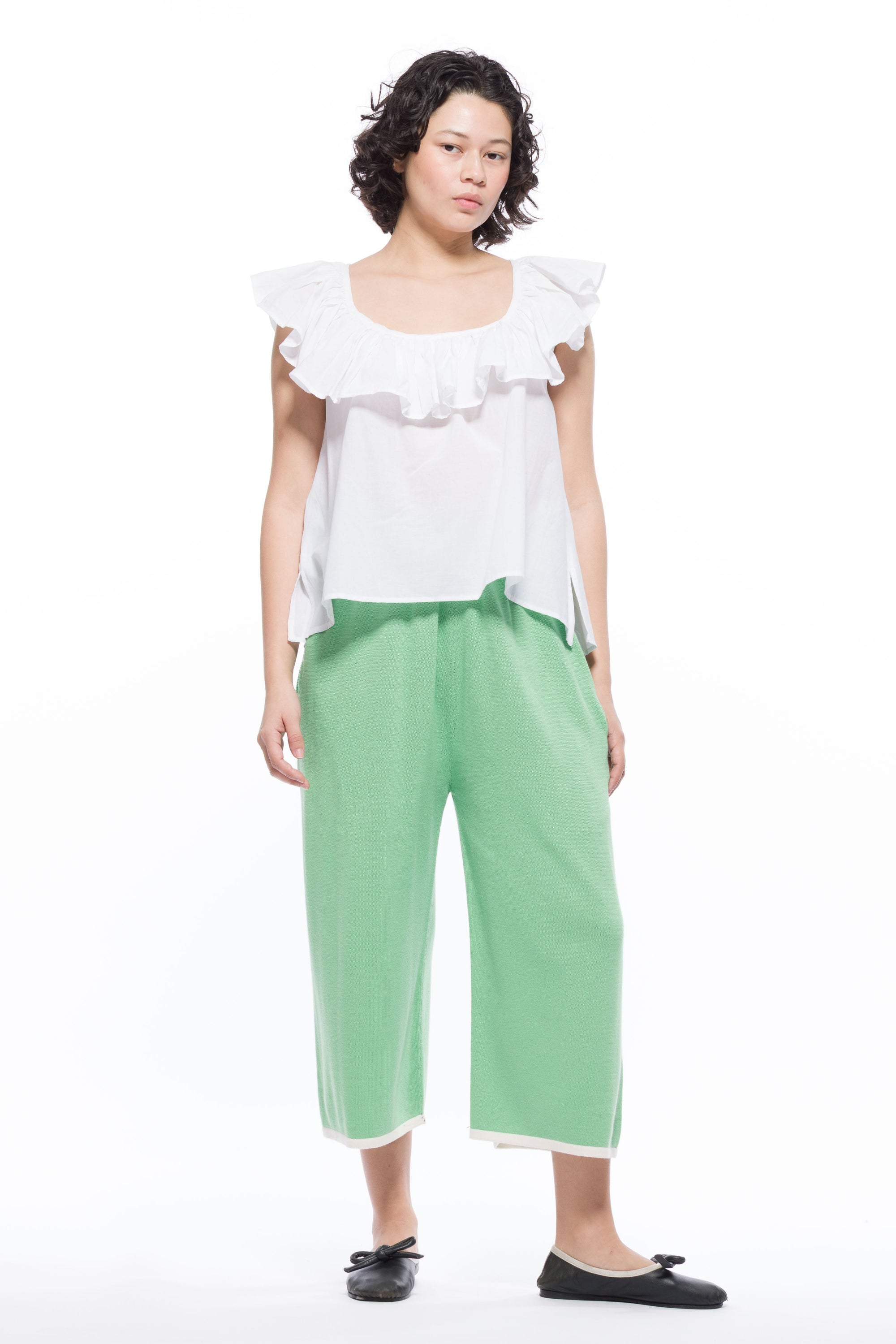 Toit Volant - Kira Knit Long Shorts - Sage -