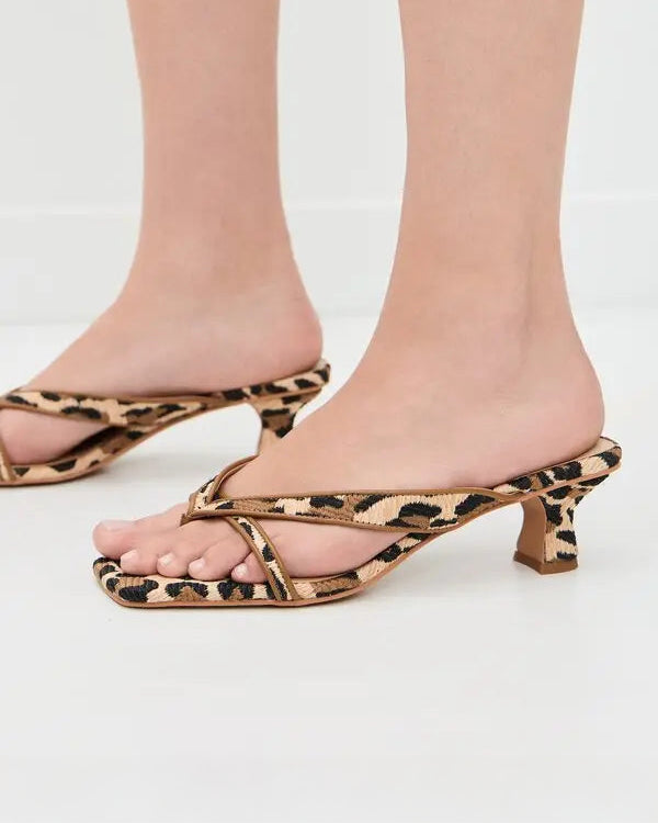 Dolce Vita - Brevel Heels - Leopard Raffia -